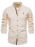 kkboxly  Men's Cotton Long Sleeve Shirts Men's Clothes