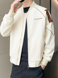 kkboxly  Varsity Jacket, Men's Casual Baseball Jacket Coat Regular Fit College Hipster Windbreaker For Spring Autumn