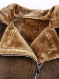 kkboxly Men's Fur And Fur Slim Suede Jacket