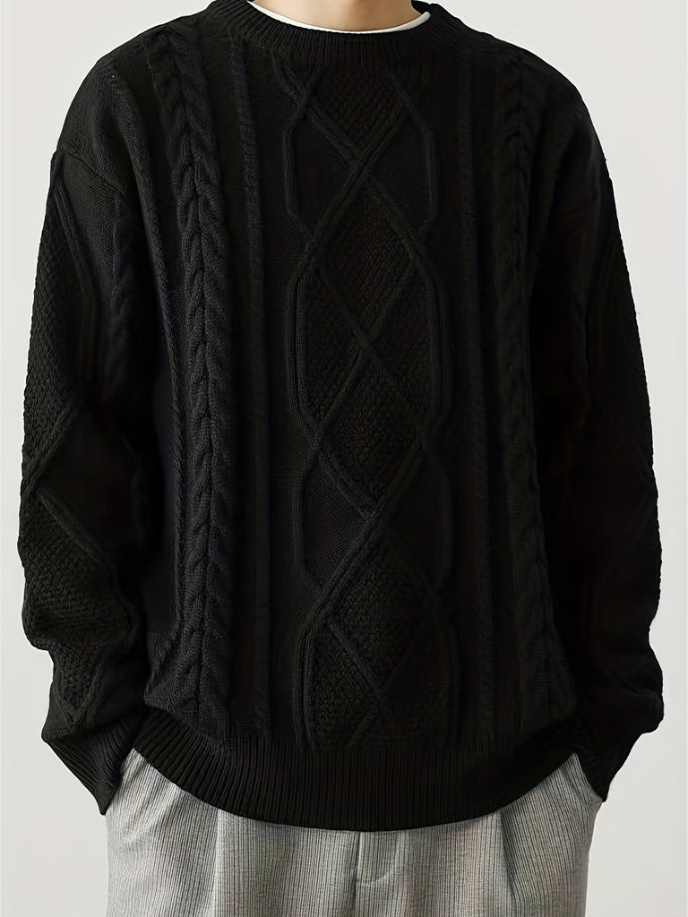 kkboxly  Men's Warm Trendy Knitted Pullover Sweater