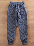 kkboxly  Warm Fleece Thick Joggers, Men's Casual Zipper Pocket Windproof Sweatpants For Fall Winter