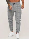 kkboxly kkboxly  Men's Retro Plaid Joggers, Men's Casual Stretch Waist Drawstring Thin Sports Pants Sweatpants For Spring Summer