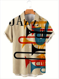 kkboxly  Stylish Men's Musical Note Printed Casual Shirt - Perfect for Parties and Streetwear