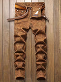 kkboxly  Men's Washed Slim Fit Straight Denim Jeans