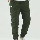 kkboxly  Classic Cargo Pants, Men's Multi Flap Pocket Trousers, Loose Casual Outdoor Pants, Men's Work Pants Outdoors Streetwear Hiphop Style