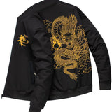 kkboxly  Men's Vintage Zip Up Jacket With Design Print