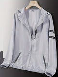 realaiot  Men's Casual Zip Up Hooded Jacket, Chic Windproof Jacket With Zipper Pockets