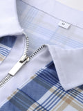 kkboxly  Tight, Men's Summer Polo Shirt Plaid Zipper Slim Polos Best Sellers
