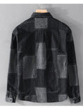 kkboxly  Denim Men's Jacket Checked Coat 100 %  Cotton Top Turn-Down Collar  Jackets Hipster Windbreaker Jean With Button Coats Streetwear Jacket