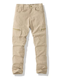 kkboxly Men's Casual Multi Pocket Pants, Chic Street Style Cargo Pants For Outdoor Activities