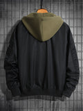 kkboxly  Men's Trendy Hooded Jacket, Casual Street Style All Match Breathable Jacket