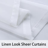 kkboxly 2 Panels of Luxurious White Sheer Curtains with Rod Pocket Top - Enhance Your Living Room, Bedroom, or Office with Soft Filtered Light, Privacy, and Elegance - Perfect for Home Decor