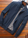 kkboxly  Men's Jacket Casual High Neck Zipper Jacket For Spring