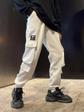 kkboxly  Men's Cargo Pants, Multi Flap Pocket Loose Casual Jogger Pants, Mens Sweatpants, Mens Clothing