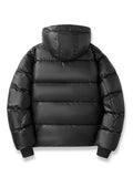 kkboxly  Men's Stylish Solid Puffer Coat With Pockets, Casual Breathable Zip Up Long Sleeve Warm Hooded Top For City Walk Street Hanging Winter Outdoor Activities (This Style Is Small, It Is Recommended To Buy One Size Larger)