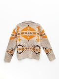 Elegant Retro Mid Stretch Cardigan Coat, Men's Casual Vintage Style V Neck Button Up Cardigan Jacket For Fall Winter