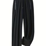 kkboxly  Lightweight Breathable Comfy Joggers, Men's Casual High Stretch Waist Drawstring Sports Pants Sweatpants