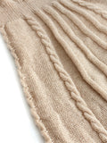 kkboxly  Cable Knit Sweater Dress, Casual Solid Crew Neck Dress, Women's Clothing