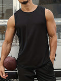 kkboxly  Men's Sleeveless Sports T-Shirt, Quick Drying Breathable Tank Top For Running Training Marathon
