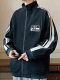 kkboxly  Men's Lightweight Jackets By Activity, Casual Street Style Stand Collar Jacket