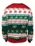Christmas Snowman 3D Digital Print Allover Pattern Sweatshirt, Casual Long Sleeve Crew Neck Sweatshirt For Fall & Winter, Women's Clothing