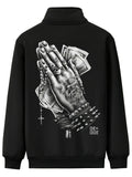 kkboxly  Men's Vintage Zip Up Jacket With Design Print