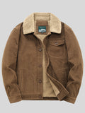Men's Warm Fleece Full Zip Jacket, Lightweight Soft Coat For Winter Outdoor Recreation