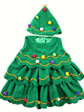 Girls/boys Christmas Tree Cosplay Dress Comfy Party Dresses Kids Clothes For Christmas Gift Performance