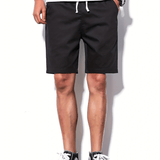 kkboxly  Men's Solid Color Shorts With Pocket For Summer, Men's Outfits
