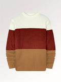 kkboxly  Men's Color Block Crew Neck Pullovers Knit Sweater Top