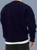 kkboxly  PARIS Print Warm Thick Sweatshirt, Men's Casual Graphic Design Slightly Stretch Crew Neck Pullover Sweatshirt For Autumn Winter