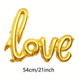 1pc, Romantic Love Letter Aluminum Foil Balloon for Weddings and Engagement Parties - Perfect for Background Wall Decor, Mall, Hotel, and Banquet - Ideal for Proposals and Wedding Blessings