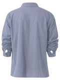 kkboxly  Big & Tall Men's Long Sleeve Cardigan Shirt - Stylish Casual Clothing for Plus Size Guys
