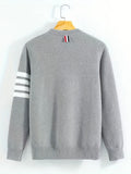 kkboxly  Stripe Design, Men's Warm Trendy Knitted Sweater