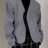 kkboxly  Elegant Slightly Stretch Cardigan Jacket, Men's Casual Vintage Style Sweater Cardigan Coat For Fall Winter