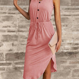 kkboxly  V Neck Tank Sundress, Casual Dress For Summer & Spring, Women's Clothing
