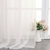 kkboxly 1pcs/set Pure Colour Sheer Voile Window Treatment With Rod Pocket Curtain Panels Suitable For Use In Kitchens, Bedrooms, And Living Rooms (white 52x84)