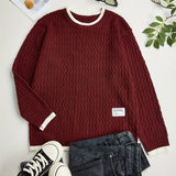 kkboxly  Men's Thermal Casual Knitted Pullover Sweater
