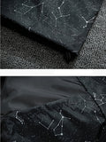 kkboxly  Men's Galaxies Print Windbreaker Jacket, Casual Hooded Jacket For Outdoor Activities