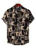 kkboxly  Men's Casual Short Sleeve Shirt, Male Hawaiian Shirt For Summer Beach Vacation