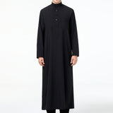 kkboxly  Muslim Men Long Sleeve Thobe Middle East Saudi Arab Kaftan Islamic Dubai Robes Ramadan Dishdasha