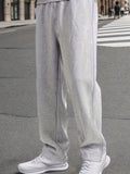 kkboxly Plus Size Men's Solid Pants Causal Long Straight Pants Sports Outdoor, Men's Clothing
