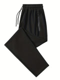 kkboxly  Lightweight Breathable Comfy Joggers, Men's Casual High Stretch Waist Drawstring Sports Pants Sweatpants