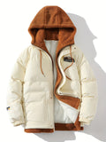 kkboxly Men's Classic Warm Hooded Jacket, Casual Zip Up Comfy Coat For Fall Winter Outdoor, Gift For Men