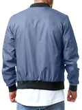 kkboxly  Men's Casual Pocket Bomber Zipper Jacket Large Size Coats