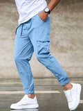 kkboxly kkboxly  Men's Drawstring Cargo Pants, Flap Pocket Loose Trendy Jogger Pants, Mens Pants