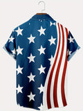kkboxly  Comfy Plus Size Hawaiian Shirts for Beach and Summer - Flag Element Printed Short Sleeve Aloha Shirts with Oversized Casual Loose Fit