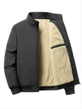 kkboxly Men's Fleece Winter Jacket With Zipped Pockets - Best Seller!