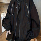 kkboxly Men's Chic Lightweight Jacket, Street Style Jacket With Pockets