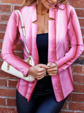 kkboxly  Graphic Print Open Front Blazer, Casual Long Sleeve Blazer For Office & Work, Women's Clothing